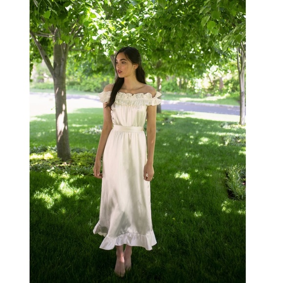 Reformation Dresses & Skirts - REFORMATION Limoncello Silk Dress in Neutral Size Large NWOT